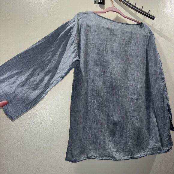 Eileen Fisher 100% Organic Linen Top - Picture 9 of 15